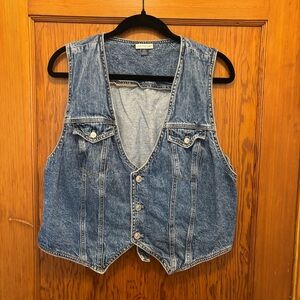 American Eagle Blue Denim Vest